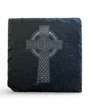 Celtic Cross Slate Coaster