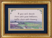 If You Can't Dazzle Them... - 5x7 Blessing - Gold Landscape