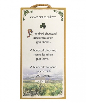 Cead Mile Failte - Wood Plaque