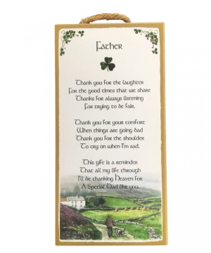 Father Blessing - Wood Plaque