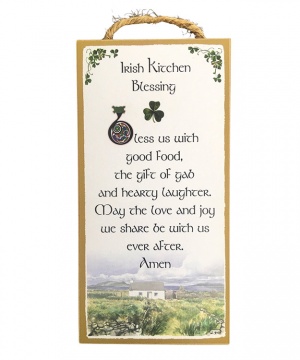 Irish Kitchen Blessing - Wood Plaque