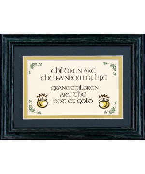 Children Are The Rainbow Of Life - 5x7 Blessing - Green Landscape