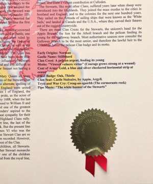 Clan Badge and History Print
