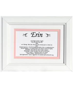 First Name Meaning Framed (Girl)