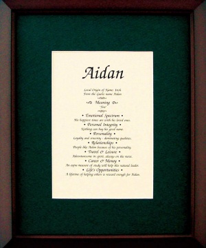 8x10 First Name Meaning (Walnut Frame)