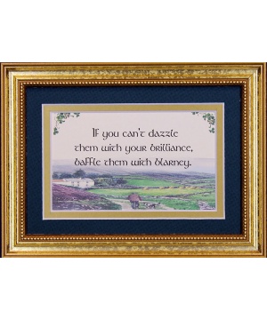 If You Can't Dazzle Them... - 5x7 Blessing - Gold Landscape