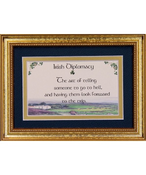 Irish Diplomacy - 5x7 Blessing - Gold Landscape